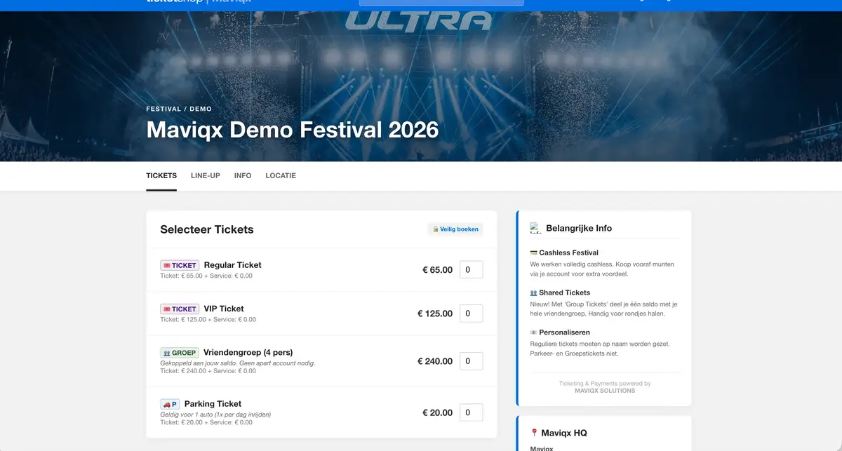 Maviqx Ticketing Shop